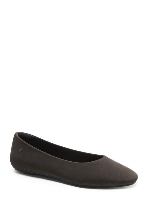 Jazura Mini Square-Toe Velvet Flats