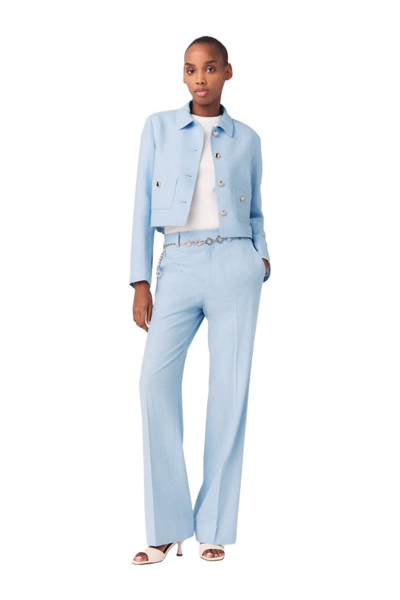 Short single-breasted jacket, Alternate, color, Blue sky