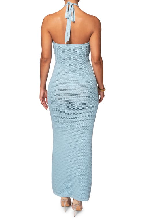 Shop Jluxlabel Overseas Halter Maxi Dress In Blue