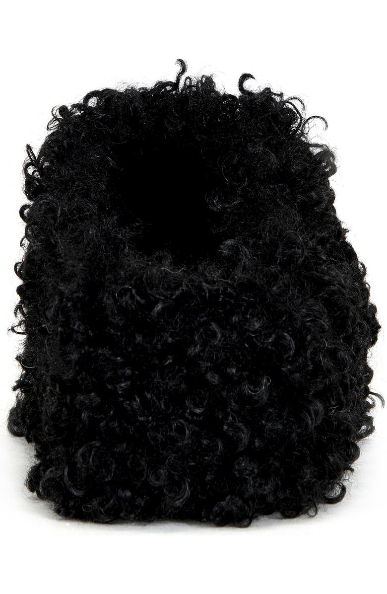 AZALEA WANG Darwin Faux Shearling Clog, Alternate, color, Black