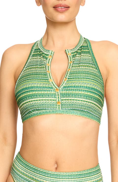 Emilia Striped Swim Top