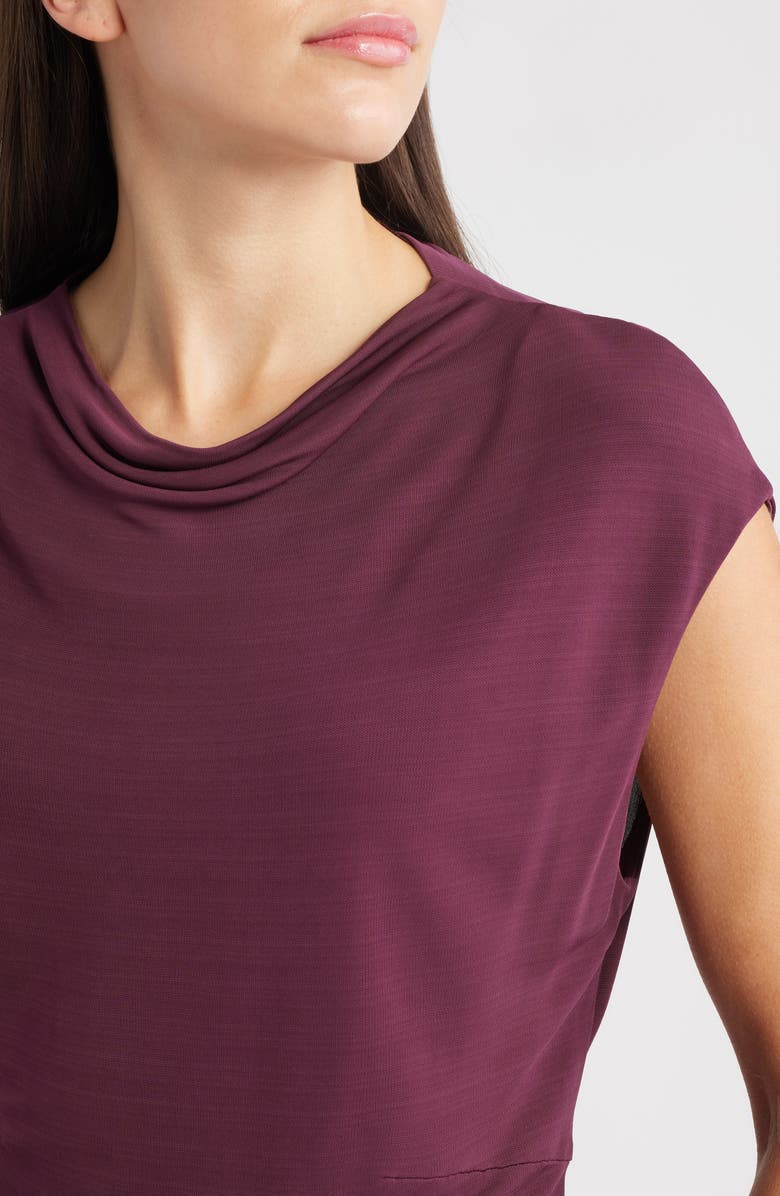 BOSS Elamma Cap Sleeve Top, Alternate, color, Soft Vermillion