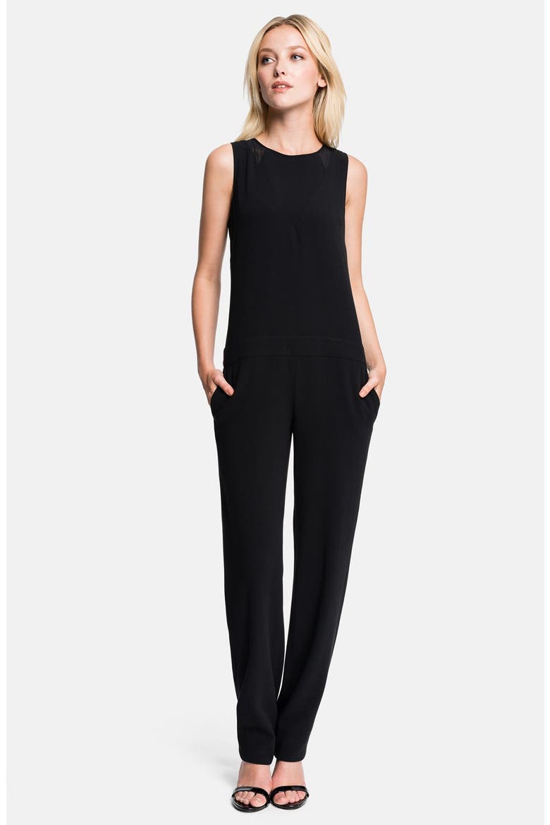 Illusion Jumpsuit, Main, color, BLACK