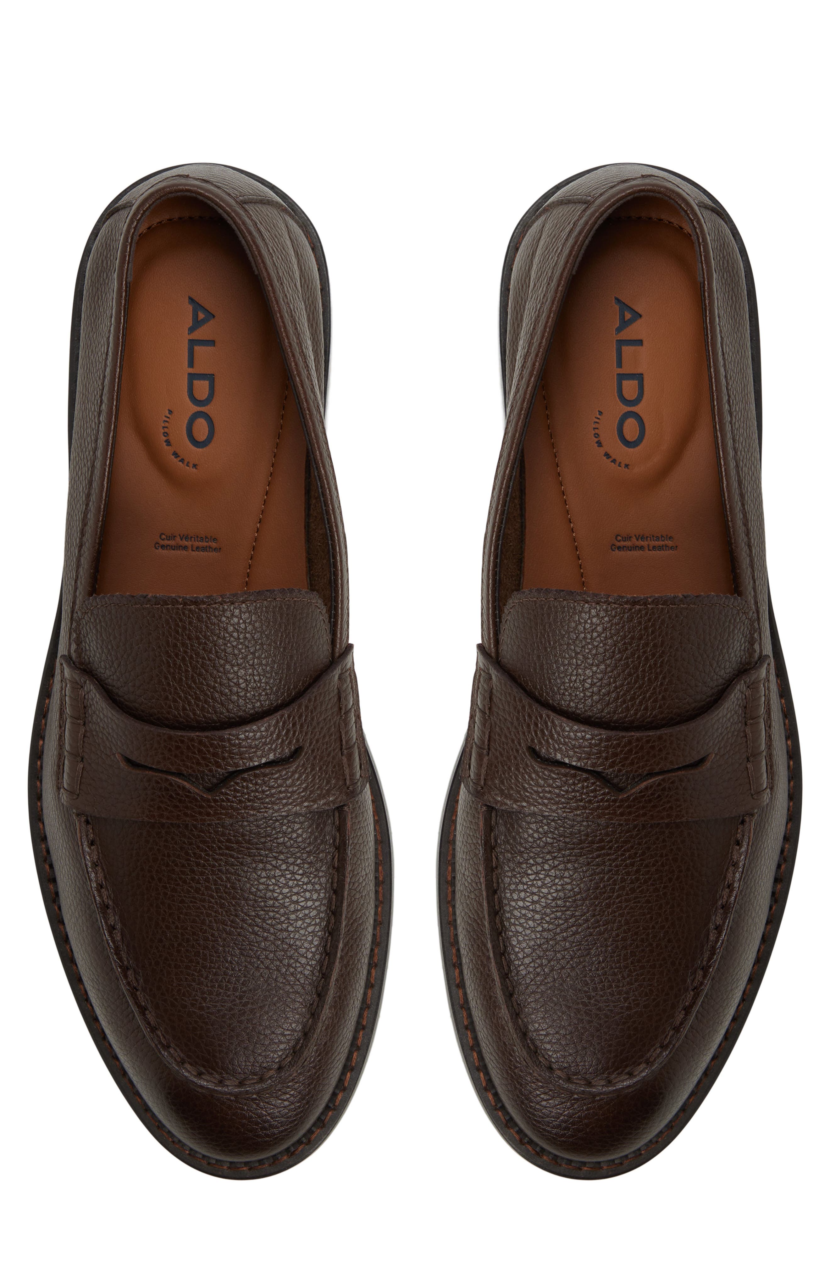 ALDO Melville Penny Loafer, Alternate, color, Dark Brown
