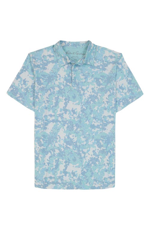 Robert Graham Eldor Camo Performance Golf Polo In Blue