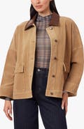 Habitual Oversized Croc Embossed Trim Corduroy Jacket