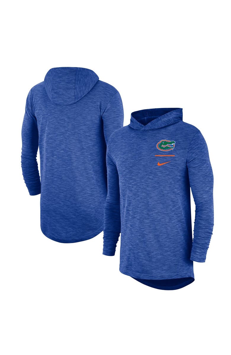 Nike Men's Nike Royal Florida Gators Slub Performance Long Sleeve Hoodie T-Shirt, Main, color, 