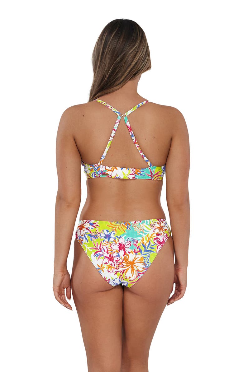 Sunsets Kauai Keyhole Bikini Swimsuit Top - DD Cup, Alternate, color, Botanical Bliss Sandbar Rib