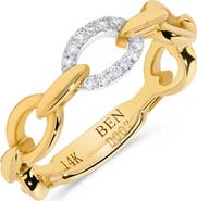 H.J. Namdar Diamond Link Stacking Ring