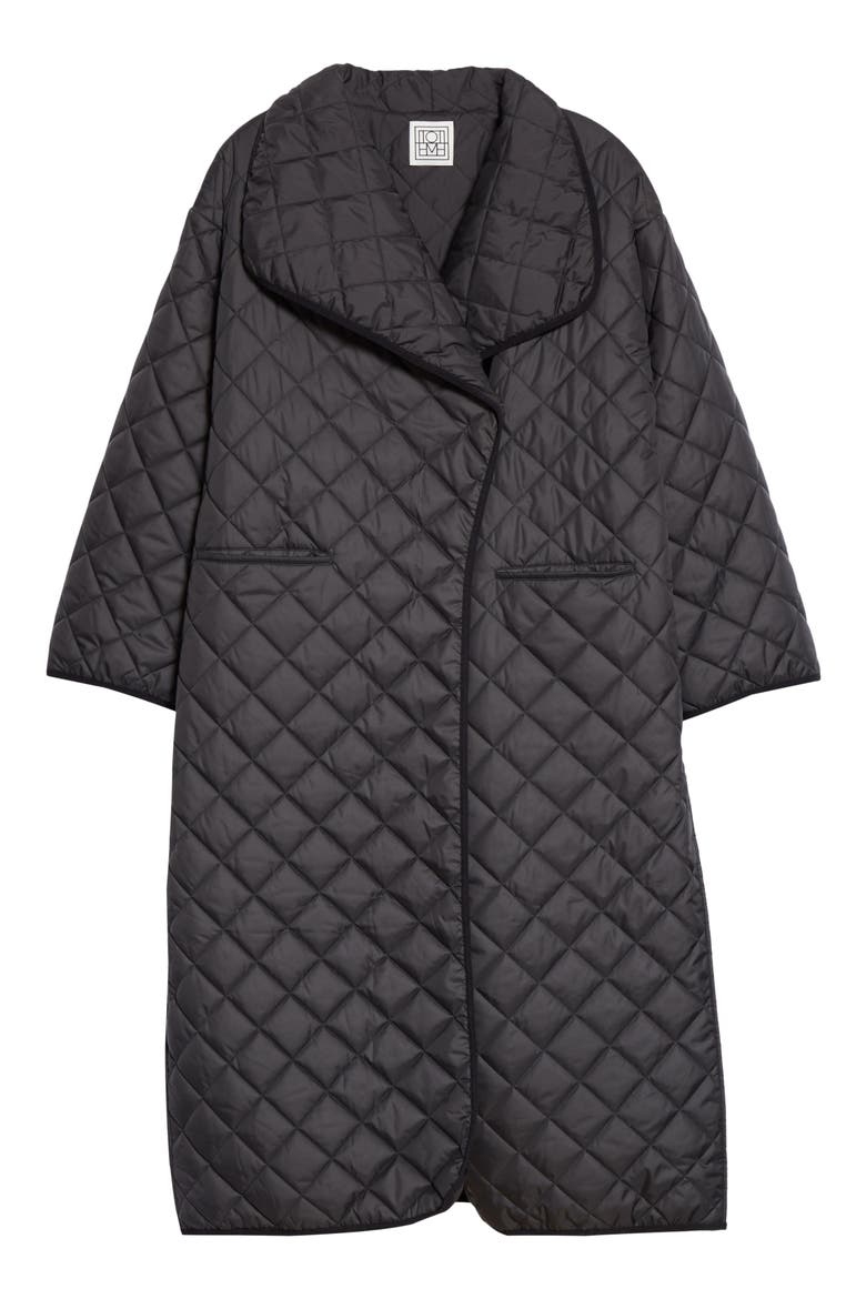 Annecy Padded Coat, Alternate, color, BLACK