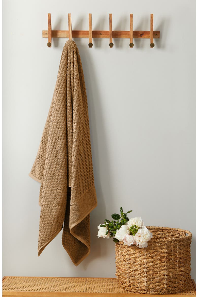 Diamond Waffle Texture 6-Piece Towel Set, Alternate, color, MOCHA