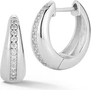 GLAZE JEWELRY Graduated Cubic Zirconia Hoop Earrings
