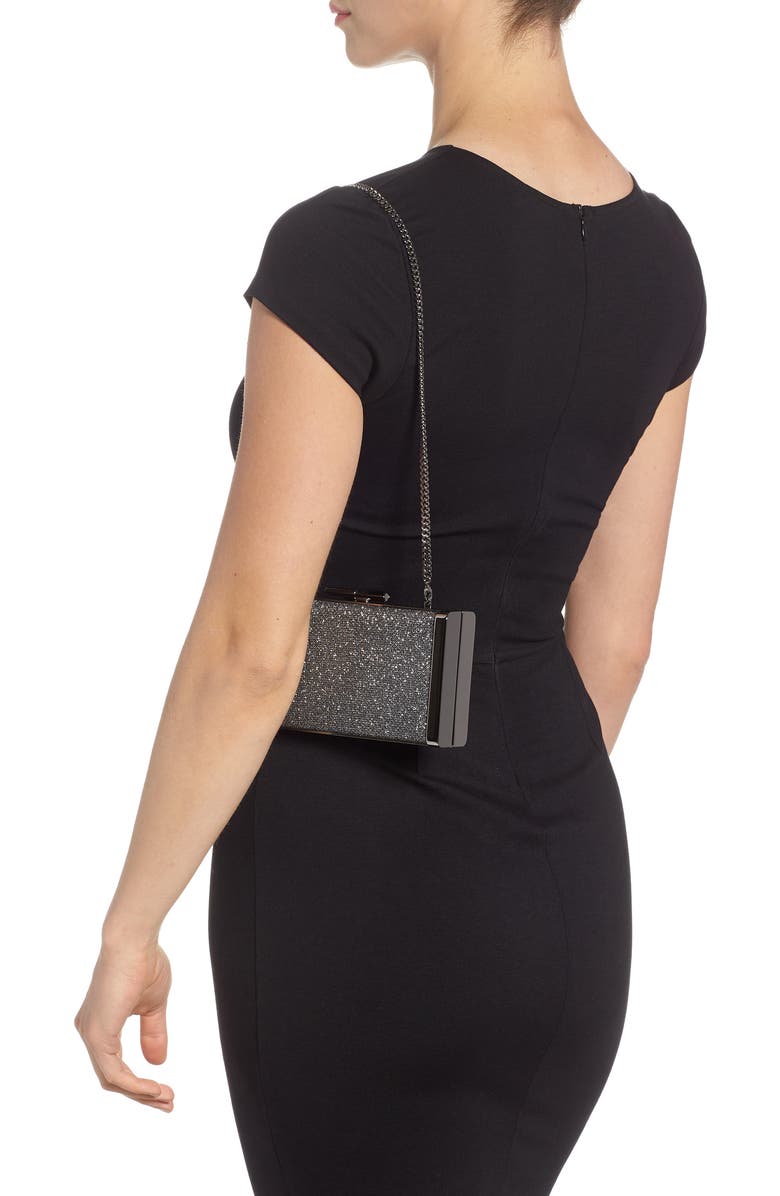Jimmy Choo J Glitter Box Clutch, Alternate, color,