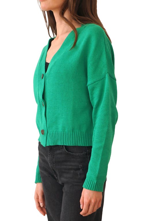 Paneros Clothing Diana Cropped Cardigan In Emerald Green