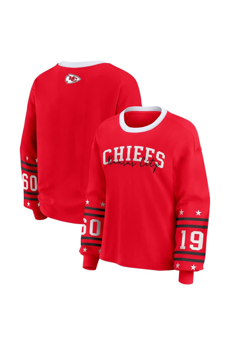 Women's WEAR by Erin Andrews  Red Kansas City Chiefs Sport Long-Sleeve T-Shirt, Main, color, Red