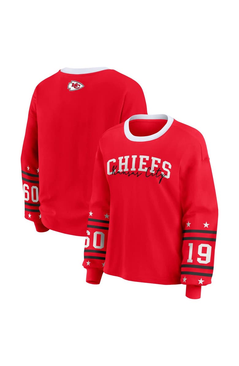 WEAR by Erin Andrews Women's WEAR by Erin Andrews Red Kansas City Chiefs Sport Long-Sleeve T-Shirt, Main, color, Red