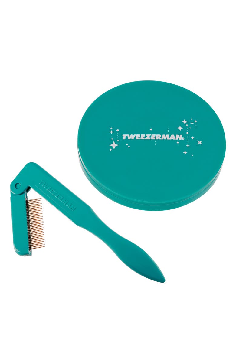 TWEEZERMAN Majestic Turquoise Ilashcomb & Mirror Set, Main, color, 
