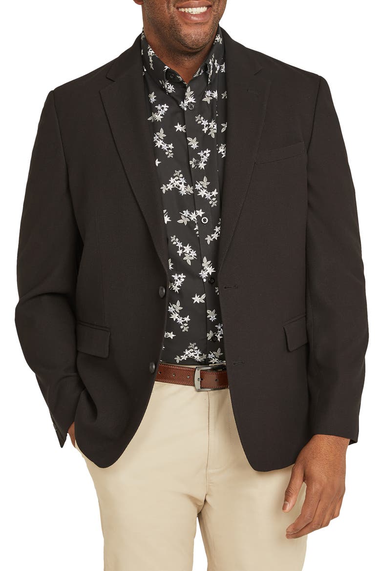 Rafferty Solid Textured Stretch Sport Coat, Main, color, BLACK