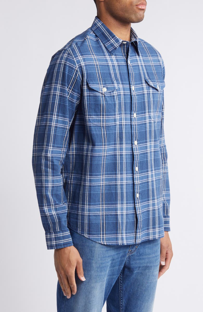 Polo Ralph Lauren Rustic Plaid Linen & Cotton Button-Up Shirt, Alternate, color, 