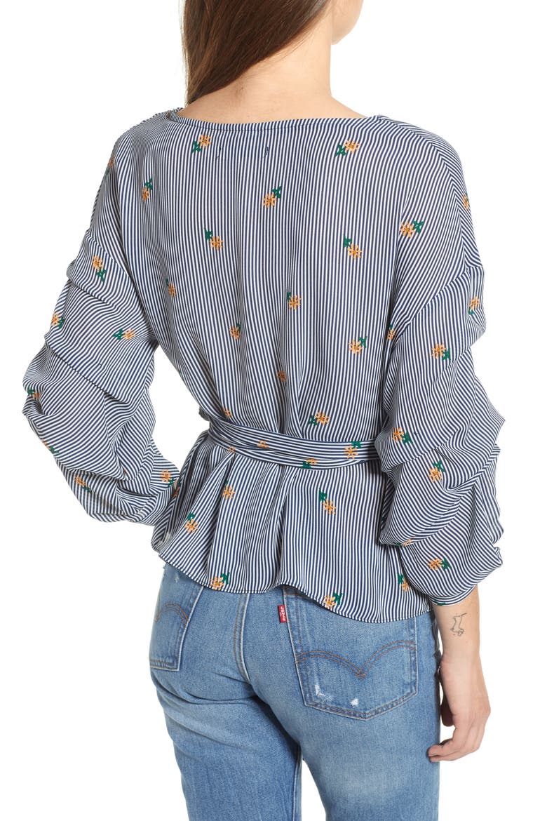 Majorca Stripe Wrap Top, Alternate, color, MAJORCA STRIPE