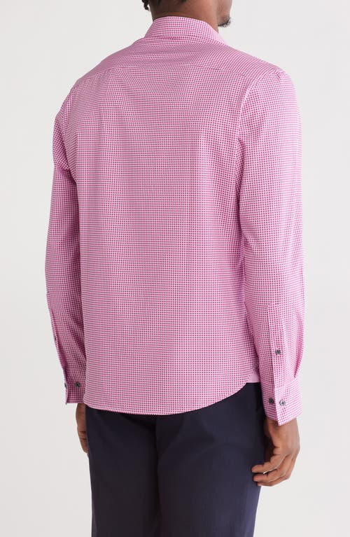 Construct Mens Collar Recycled Polyester Button-down Shirt In Pink
