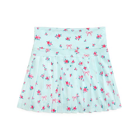 Sky Blue Floral Athletic Skort (Toddler, Little Kid & Big Kid)