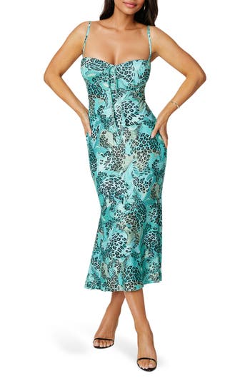 Bebe Bustier Knit Maxi Dress In Blue