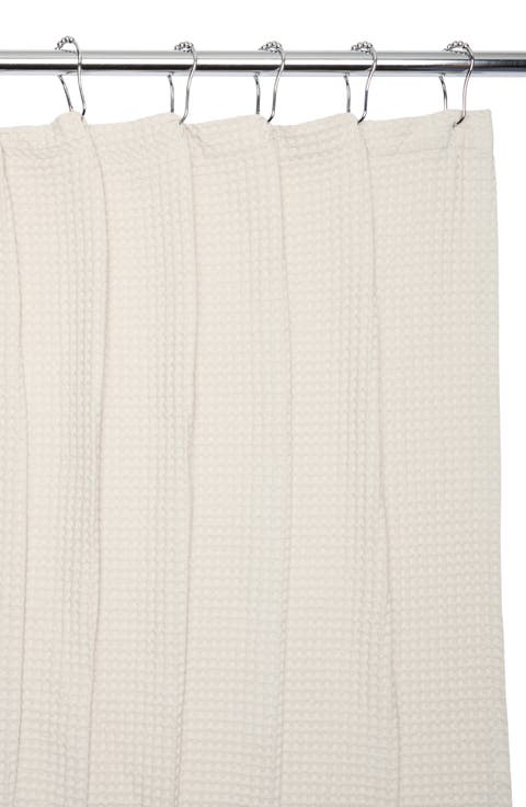 Textured Cotton Shower Curtain