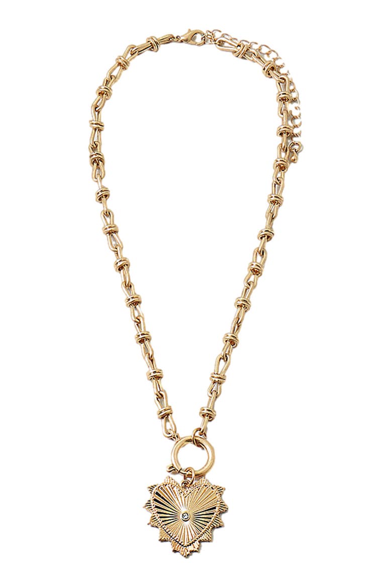 Love and Luck Necklace, Alternate, color, Gold