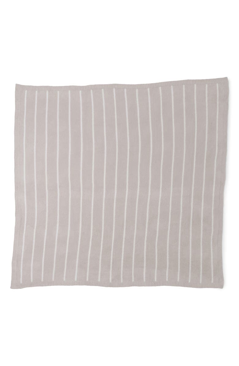 Barefoot Dreams<sup>®</sup> CozyChic<sup>™</sup> Pinstripe Bed Blanket, Alternate, color, Stone/ Pearl