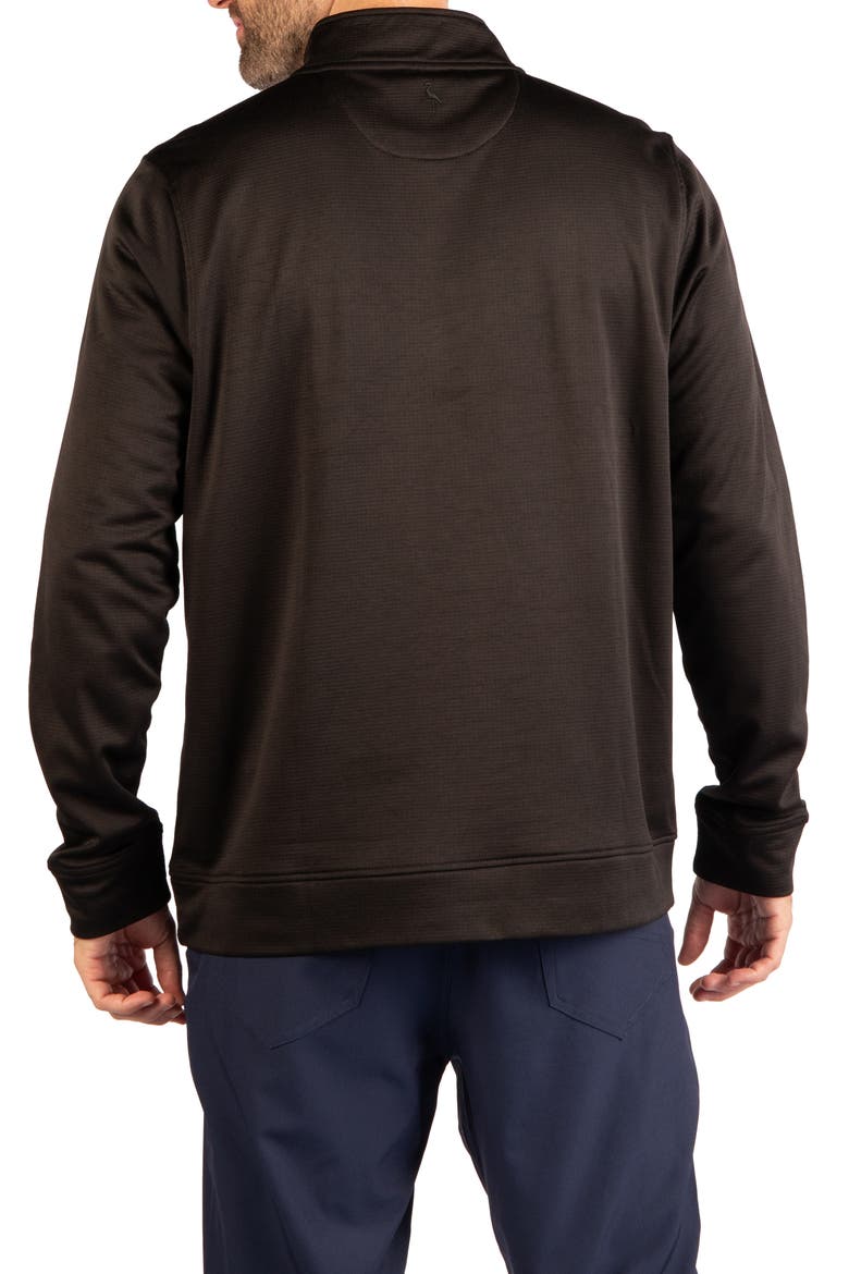 Luxe Performance Golf Fleece Quarter Zip Pullover, Alternate, color, BLACK