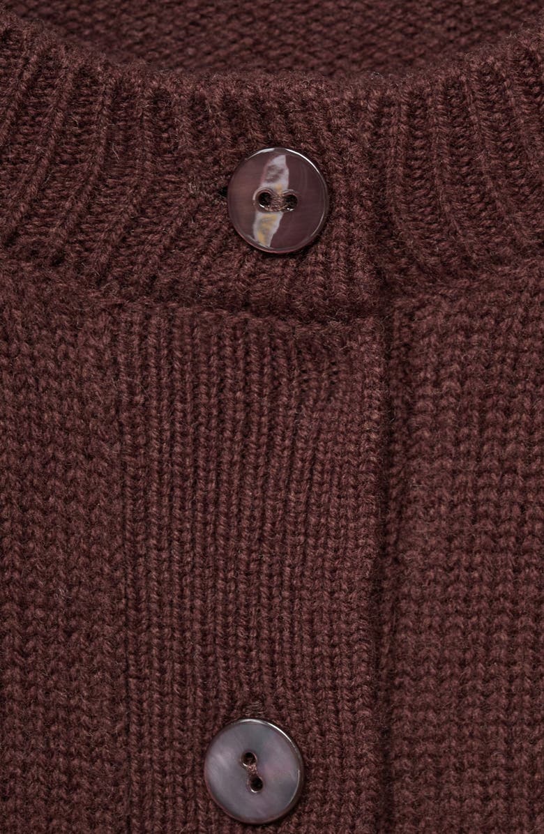 MANGO Selection Wool & Cashmere Cardigan, Alternate, color, Chocolate