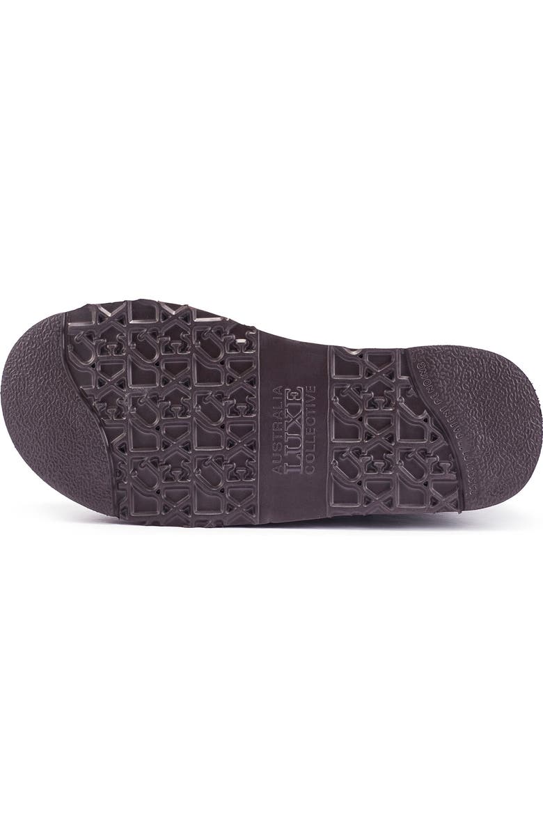 Australia Luxe Collective Cosy Genuine Shearling Glitter Ultra Platform Bootie, Alternate, color, Plum