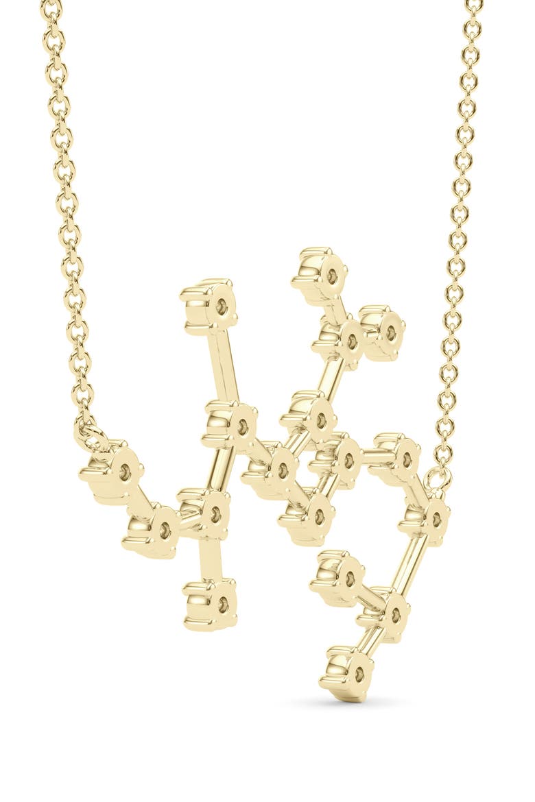 Sagittarius Constellation Lab Created Diamond Necklace, Alternate, color, 18K YELLOW GOLD