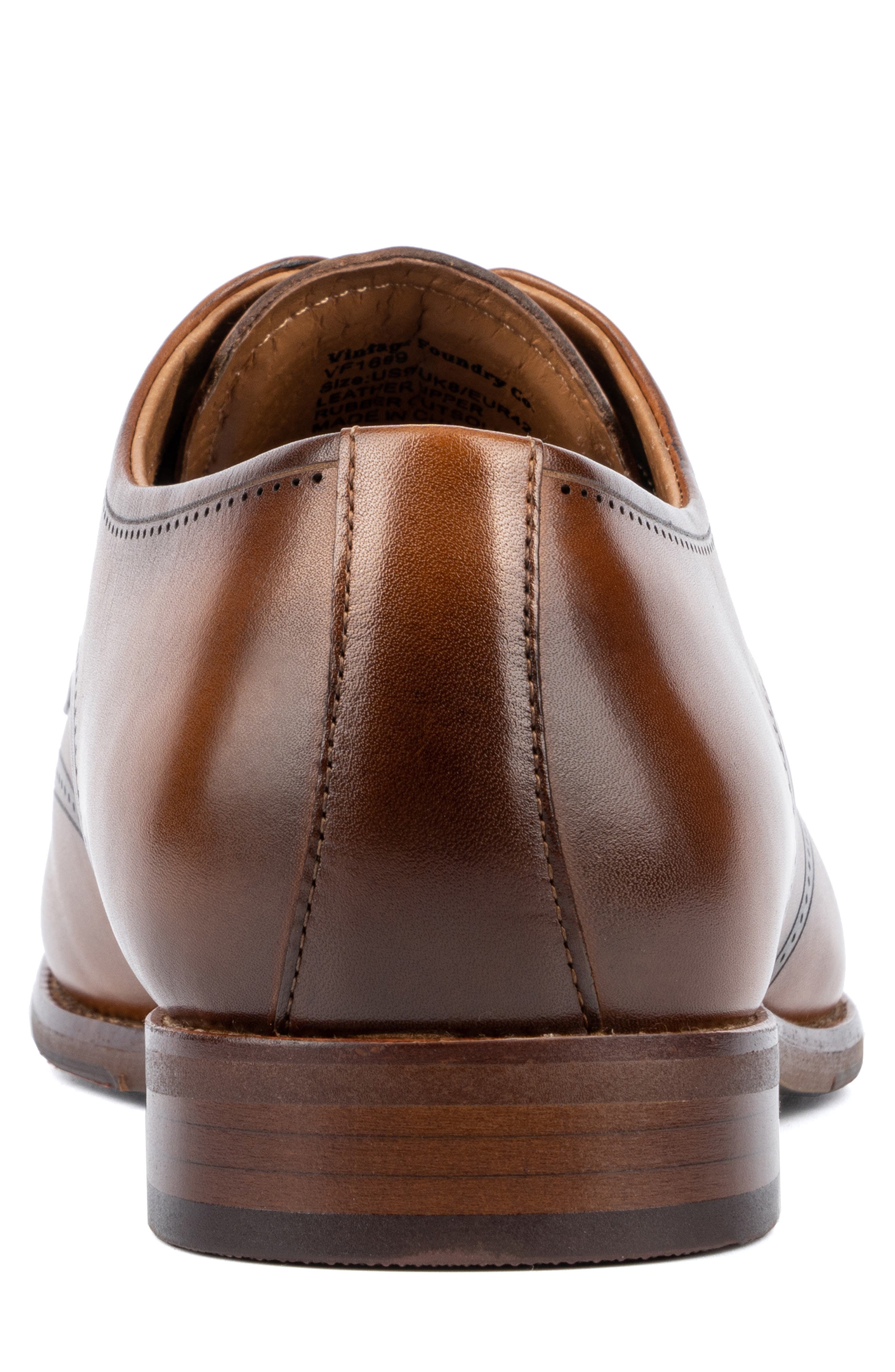 VINTAGE FOUNDRY Orton Wingtip Derby, Alternate, color, Cognac