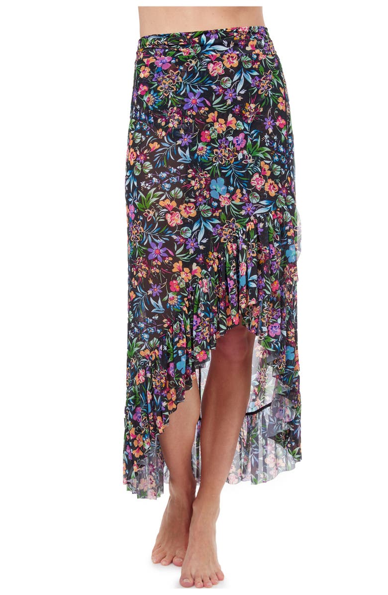 Profile by Gottex Flora Mesh Wrap Long Skirt, Main, color,