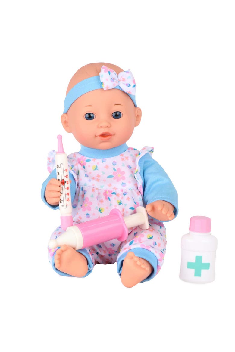 Gigo 12 Inch Baby Doll with Medical Set, Alternate, color, Multicolored
