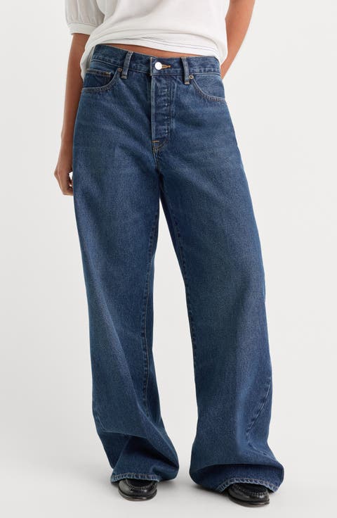 Vintage Low Slung Baggy Wide Leg Jeans
