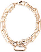NORDSTROM RACK Caribiner Pavé CZ Multi Layer Bracelet
