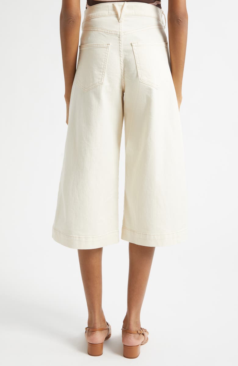 Veronica Beard Marlowe High Waist Culotte Jeans, Alternate, color, Ecru