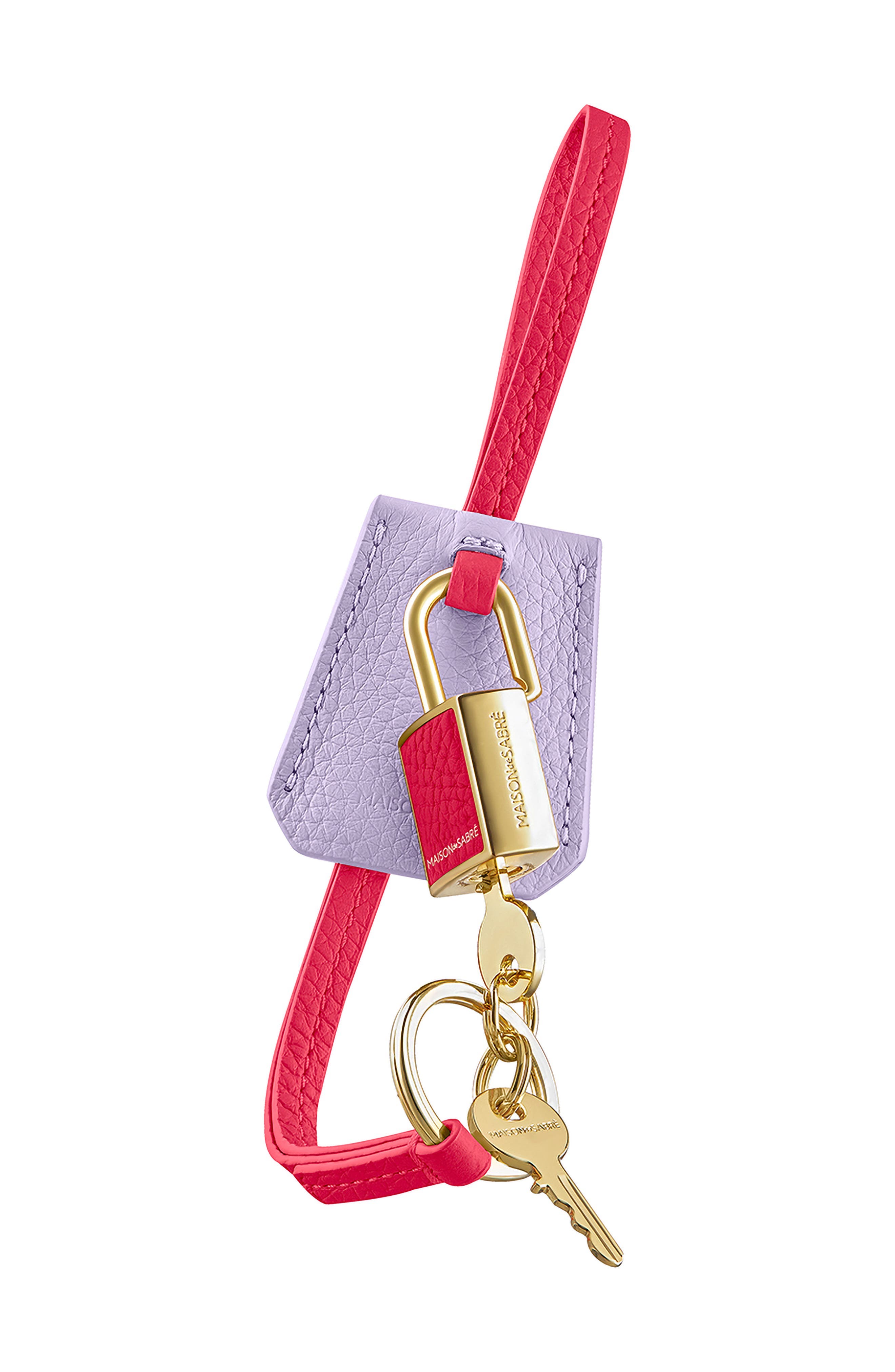 MAISON de SABRÉ The SABRÉMOJI Padlock Charm, Alternate, color, Fuchsia Lavender