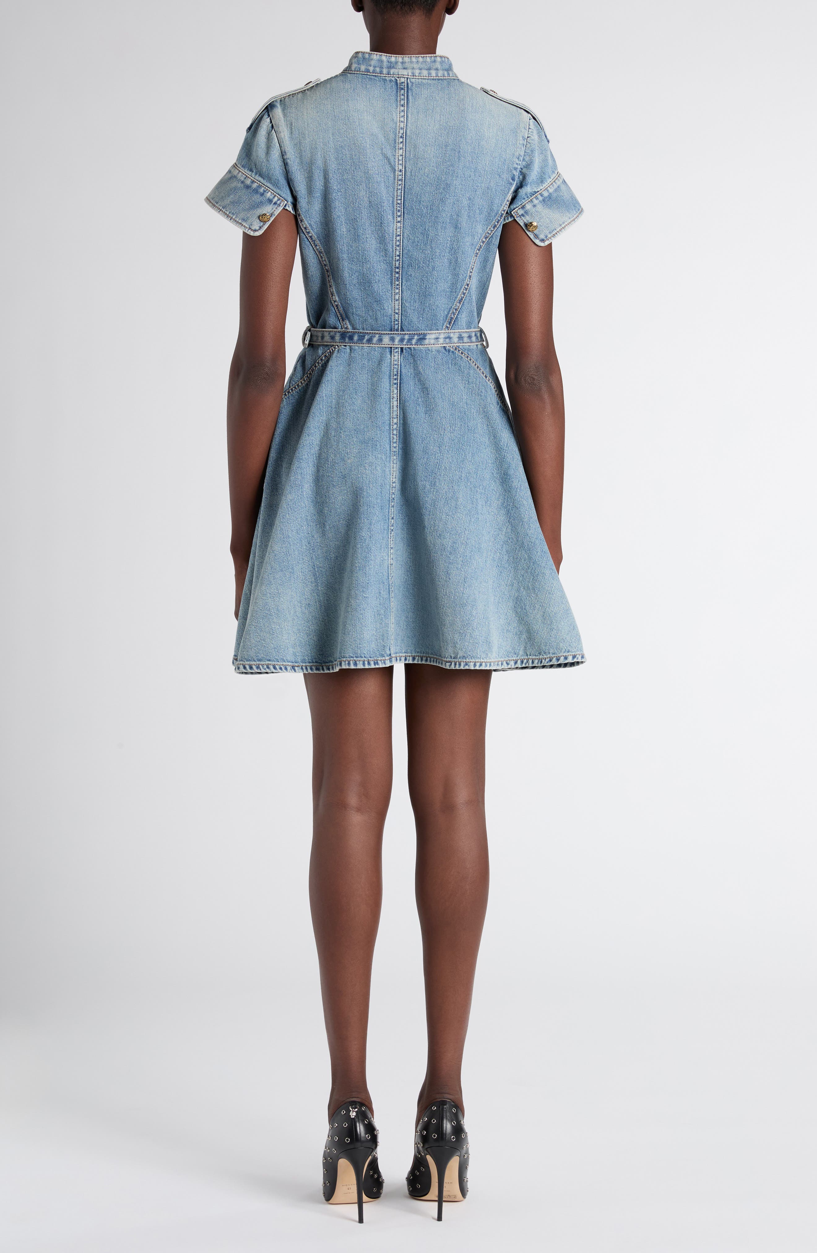 Belted Denim Dress - image 2