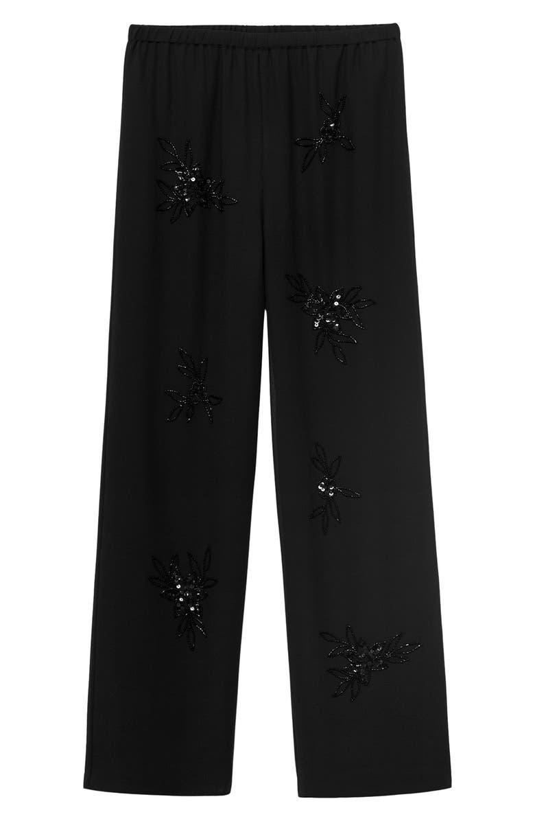MANGO Rhinestone Detail Pants, Alternate, color,