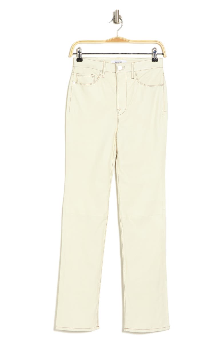 FRAME Le Superhigh Straight Leg Leather Pants, Alternate, color, 