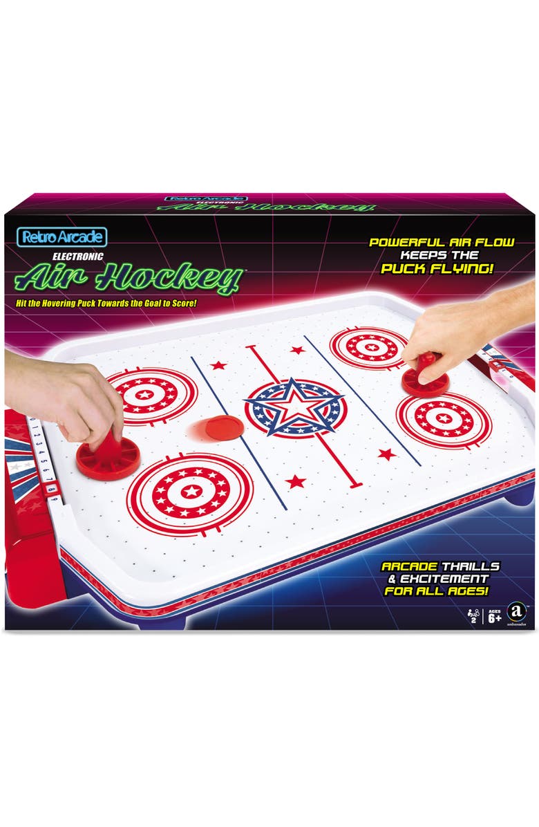 Ambassador Games Retro Arcade Electronic Air Hockey Tabletop Game, Main, color, Multicolored
