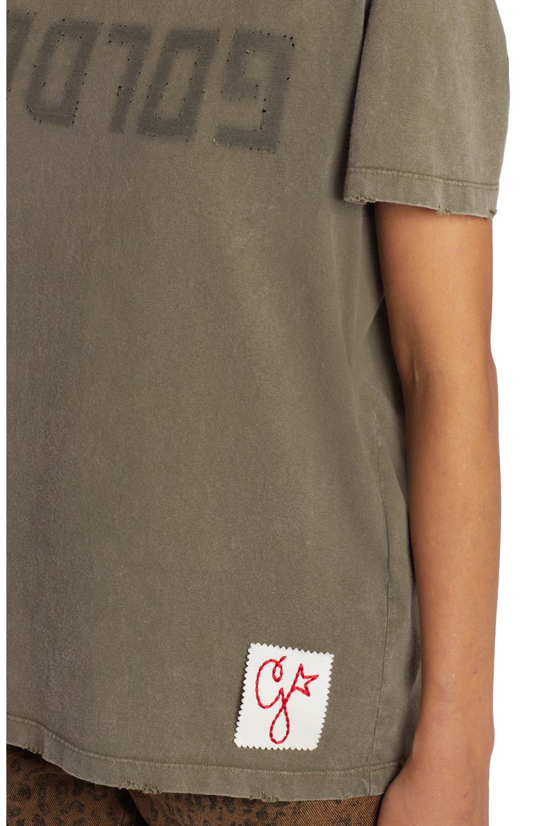 Distressed Cotton Logo Tee, Alternate, color, DUSTY OLIVE