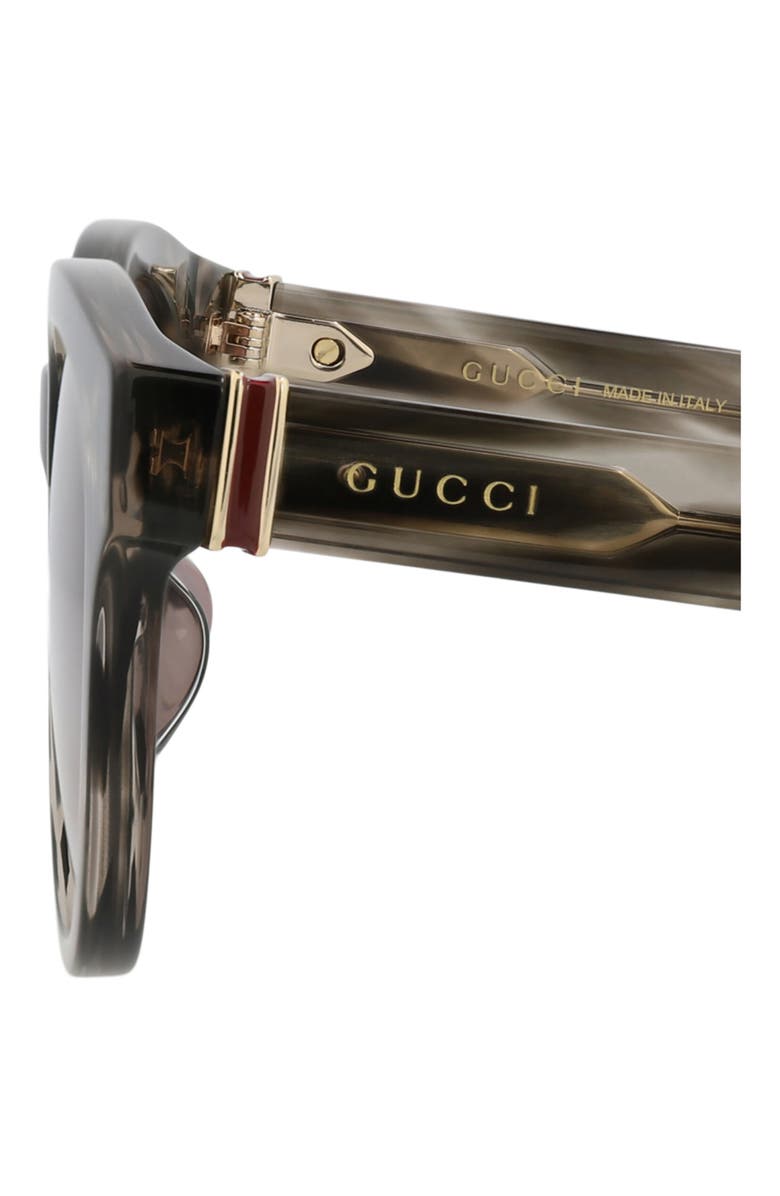 Gucci 53mm Round Sunglasses, Alternate, color, Havana Havana Brown