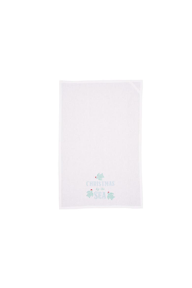 Christmas By The Sea Coastal Towel Set 2, Alternate, color, Green