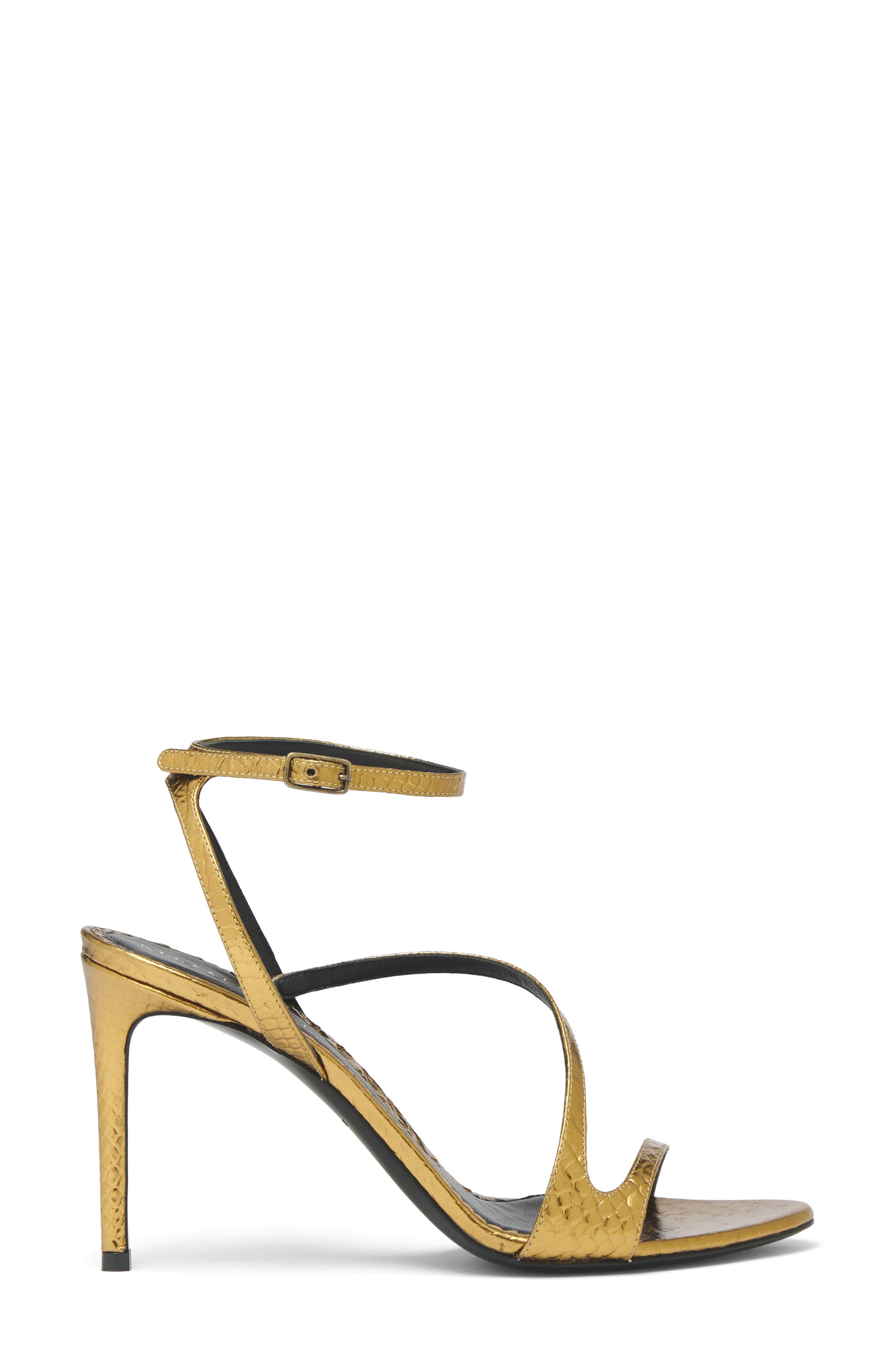 Skull Ankle Strap Sandal, Alternate, color, BRONZE