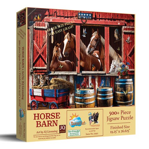 Horse Barn 500 piece Jigsaw Puzzle for Adults Large Pieces